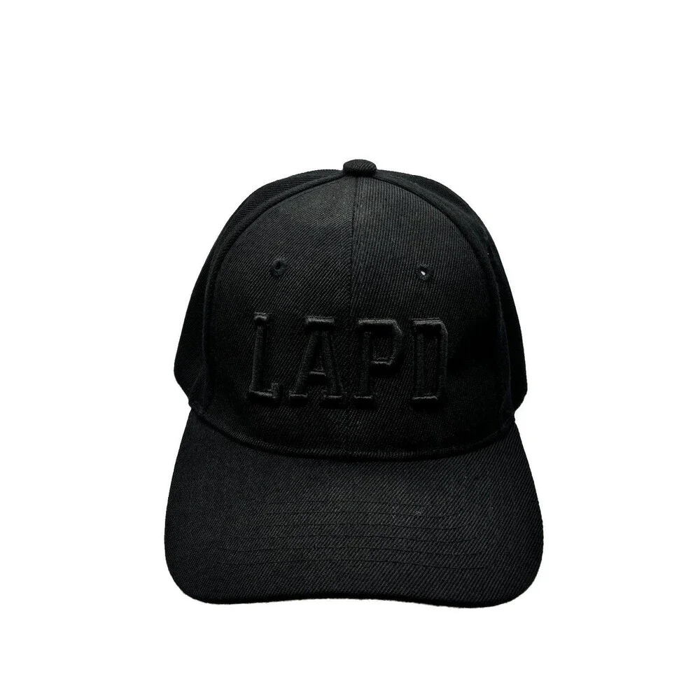 LAPD Blackout Embroidered Logo Hat Academy Fits Adjustable Strap